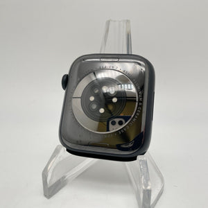 Apple Watch Series 7 Cellular Midnight Aluminum 45mm w/ Black Sport Band Good