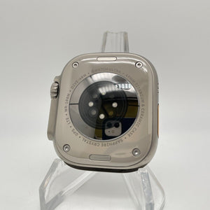 Apple Watch Ultra Cellular Titanium 49mm w/ Green Non-OEM Ocean Band Very Good