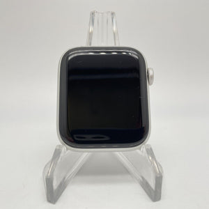 Apple Watch Series 4 (GPS) Silver Aluminum 44mm w/ Black Non-OEM Sport Loop Good