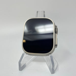 Apple Watch Ultra Cellular Titanium 49mm w/ Black/Gray Non-OEM Trail Loop Good