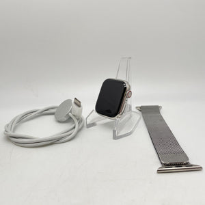 Apple Watch Series 7 Cellular Silver S. Steel 41mm w/ Milanese Loop Very Good