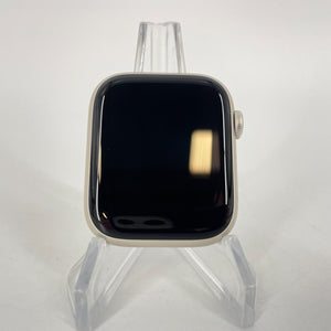 Apple Watch Series 8 (GPS) Starlight Aluminum 45mm w/ Gold Sport Band Excellent