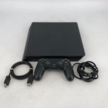 Load image into Gallery viewer, Sony Playstation 4 Slim Black 1TB - Very Good Condition w/ Controller + Cables