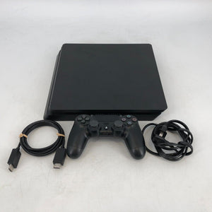 Sony Playstation 4 Slim Black 1TB - Very Good Condition w/ Controller + Cables