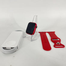 Load image into Gallery viewer, Apple Watch Series 8 (GPS) Red Aluminum 41mm w/ Red Non-OEM Sport Band Excellent