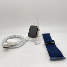 Load image into Gallery viewer, Apple Watch Series 7 Cellular Gold S. Steel 41mm w/ Blue Sport Loop Excellent