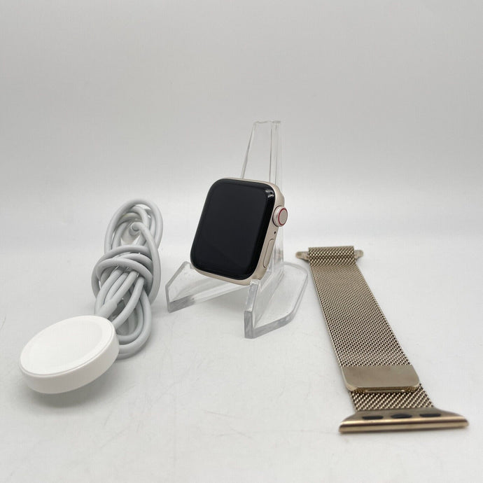 Apple Watch SE (2nd Gen) Cellular Silver Aluminum 40mm Milanese Loop Excellent