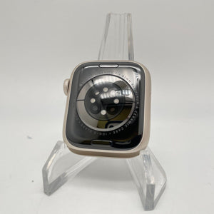 Apple Watch Series 7 (GPS) Starlight Aluminum 41mm w/ Gold Sport Loop Excellent
