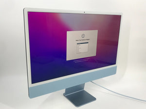 iMac 24 Blue 2021 3.2GHz M1 7-Core GPU 8GB 256GB - Excellent Condition w/ Bundle
