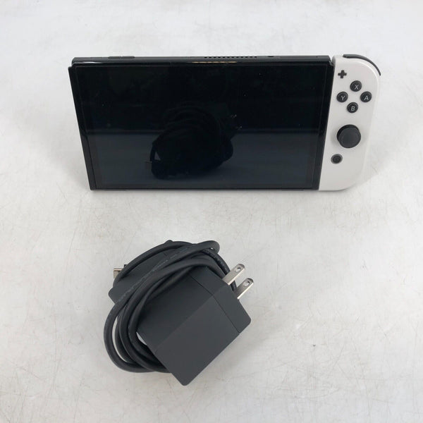 Nintendo Switch OLED 64GB White - Very Good Condition w/ Power Cable