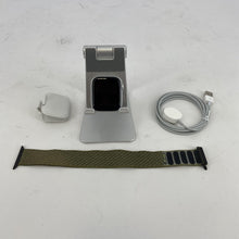 Load image into Gallery viewer, Apple Watch Series 8 (GPS) Silver Sport 45mm w/ Nike Green Sport Loop - 9/10