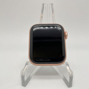 Apple Watch Series 5 Cellular Gold Aluminum 40mm Black Non-OEM Sport Band Good