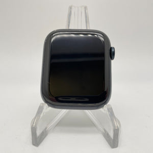 Apple Watch Series 7 Cellular Midnight Aluminum 45mm w/ Black Sport Band Good