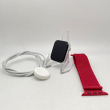 Load image into Gallery viewer, Apple Watch SE (2nd Gen.) (GPS) Silver Aluminum 44mm w/ Red Sport Loop Very Good
