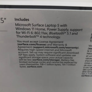 Microsoft Surface Laptop 5 13.5" Black 2022 TOUCH 3.3GHz i5-1235U 8GB 512GB NEW