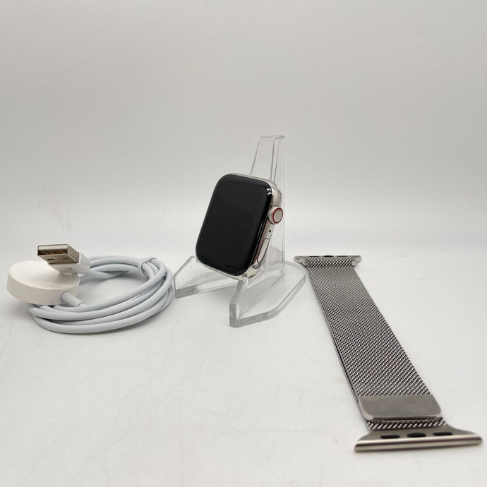 Apple Watch Series 4 Cellular Silver S. Steel 44mm w/ Milanese Loop Very Good