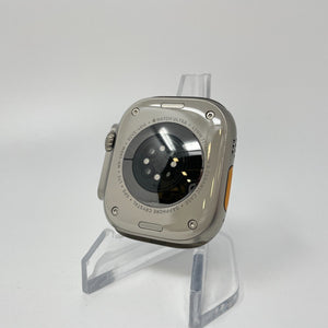 Apple Watch Ultra Cellular Titanium 49mm w/(S/M) Black/Gray Trail Loop Very Good