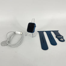 Load image into Gallery viewer, Apple Watch Series 7 (GPS) Blue Aluminum 45mm w/ Blue Sport Band Very Good