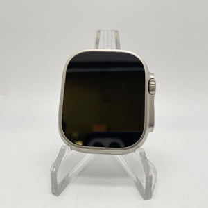 Apple Watch Ultra Cellular Titanium 49mm w/(S/M) Black/Gray Trail Loop Excellent