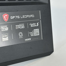 Load image into Gallery viewer, MSI Leopard GP76 17.3 Black 2.3 GHz Intel Core i7 11th Gen. 32GB RAM 1TB Solid State Drive 1TB Solid State Drive NVIDIA GeForce RTX 3080 8 GB