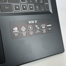 Load image into Gallery viewer, Acer Nitro 17 Black 3.8 GHz AMD Ryzen 7 7840HS 16GB RAM 1TB Solid State Drive NVIDIA GeForce RTX 4060 8 GB