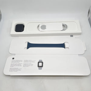 Apple Watch Series 7 (GPS) Black Sport 41mm w/ Blue Solo Loop - Excellent