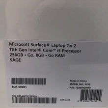 Load image into Gallery viewer, Microsoft Surface Laptop Go 2 12&quot; Sage 2022 TOUCH 2.4GHz i5-1135G7 8GB 256GB NEW