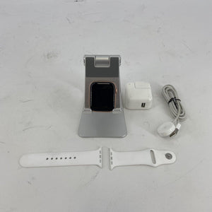 Apple Watch Series 4 Cellular Gold Sport 44mm w/ White Sport - Good