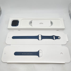 Apple Watch Series 7 Cellular Blue Sport 41mm w/ Blue Sport Band - Good