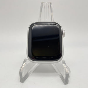 Apple Watch Series 8 Cellular Silver Aluminum 41mm w/ Black Sport Band Good