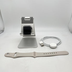 Apple Watch Series 7 Cellular Graphite Stainless Steel 41mm White Sport - 7/10
