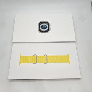 Apple Watch Ultra Cellular Titanium 49mm w/ Yellow Ocean Band - Very Good