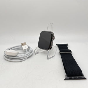 Apple Watch Series 7 Cellular Graphite S. Steel 45mm Black Sport Loop Excellent
