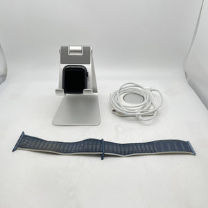 Apple Watch Series 8 (GPS) Graphite Sport 45mm w/ Blue Sport Loop - Good Cond