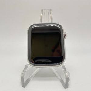 Apple Watch Series 8 (GPS) Silver S. Steel 45mm w/ White Sport Band Good