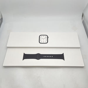 Apple Watch Series 7 Cellular Graphite Sport 45mm w/ Black Sport - Very Good