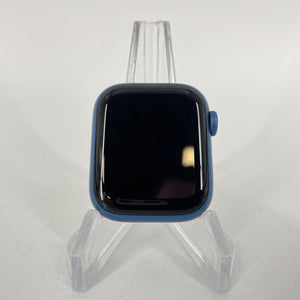 Apple Watch Series 7 Cellular Blue Aluminum 41mm w/ Blue Sport Band Good