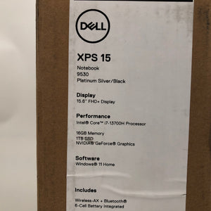 Dell XPS 9530 15.6" Silver 2023 FHD+ 2.4GHz i7-13700H 16GB 1TB RTX 4050 Open Box