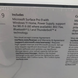 Microsoft Surface Pro 9 13" Black 2023 4.4GHz i5-1245U 8GB 256GB - NEW & SEALED