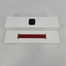 Load image into Gallery viewer, Apple Watch Series 5 Cellular Silver 44mm w/ Red Braided Solo Loop - Very Good
