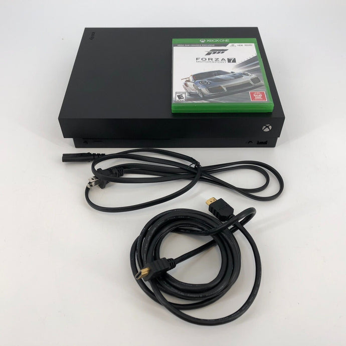 Microsoft Xbox One X Black 1TB - Excellent Condition w/ HDMI/Power Cables + Game