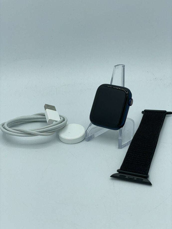 Apple Watch Series 6 Cellular Blue Sport 44mm w/ Black Sport Loop