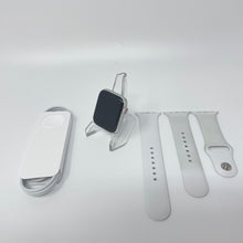 Load image into Gallery viewer, Apple Watch Series 6 Cellular Silver Aluminum 44mm w/ White Sport Band