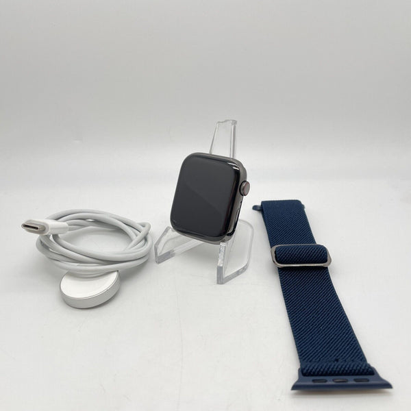 Apple Watch Series 7 Cellular Graphite S. Steel 45mm w/ Sport Loop Excellent