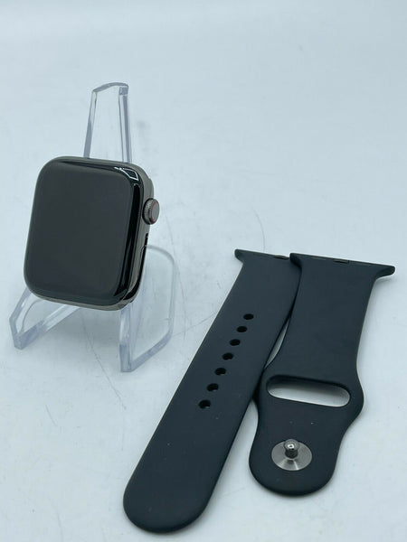 Apple Watch Series 6 Cellular Graphite Stainless Steel 44mm w/ Black Sport