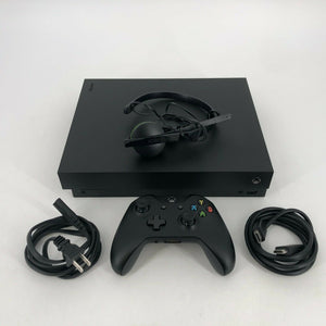 Xbox One X Black 1TB w/ Controller + HDMI/Power + Headset
