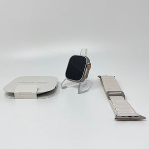 Apple Watch Ultra Cellular Titanium 49mm w/ (M) Starlight Alpine Loop Excellent