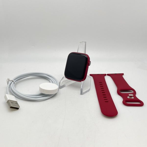 Apple Watch Series 7 (GPS) (PRODUCT) Red Aluminum 45mm w/ Red Sport