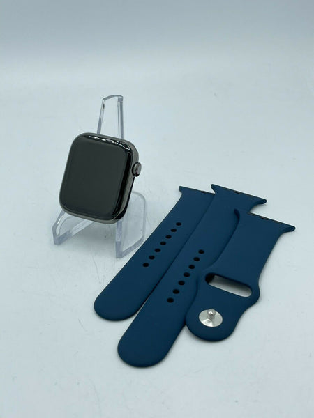 Apple Watch Series 7 Cellular Graphite S. Steel 45mm w/ Abyss Blue Sport
