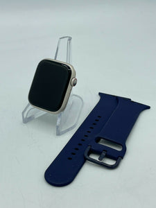 Apple Watch Series 7 Cellular Starlight Sport 45mm w/ Blue Sport